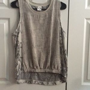 Anthropologie sleeveless blouse with high-low hem